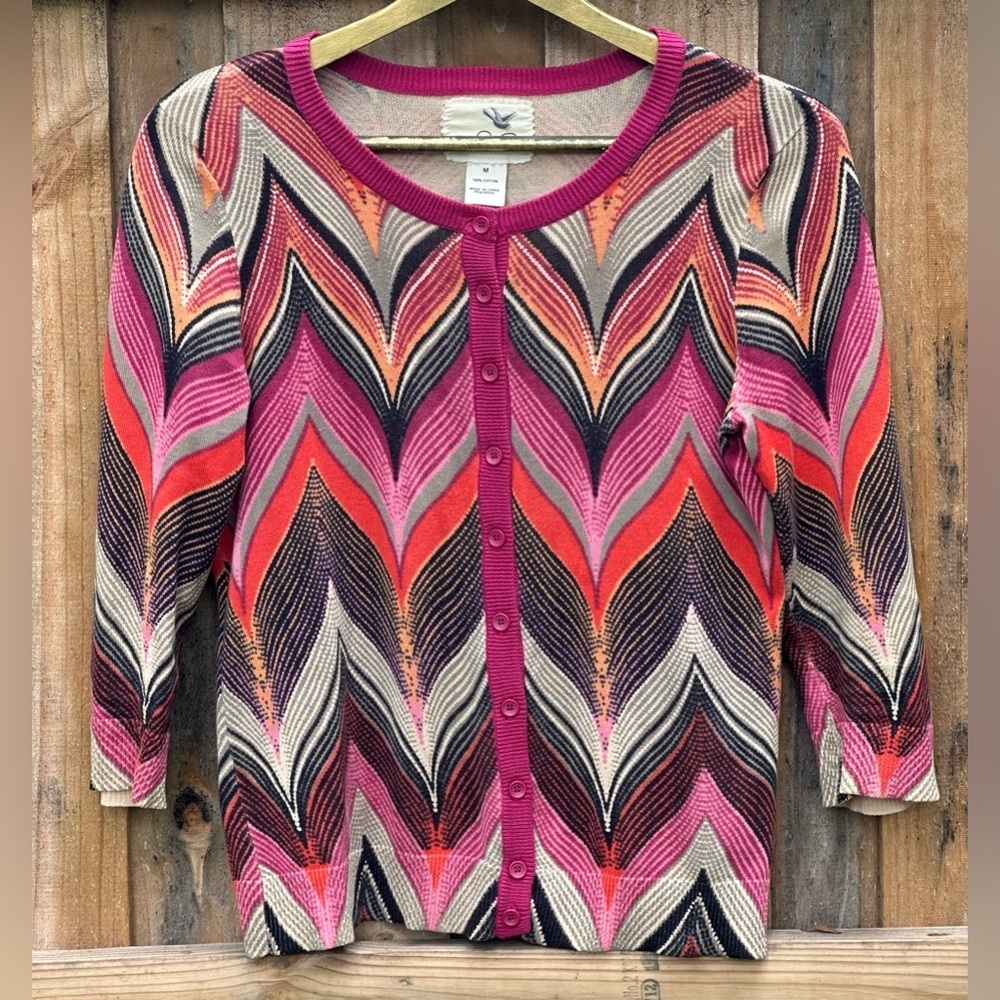 Anthropologie Tabitha Colorful Cardigan Size Medium